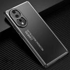 For Honor 80 Frosted Metal Phone Case(Black) - 1