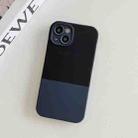 For iPhone 14 Pro Max 3 in 1 Liquid Silicone Phone Case(Black + Grey) - 1