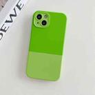 For iPhone 14 Plus 3 in 1 Liquid Silicone Phone Case(Light Green) - 1