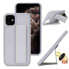 For iPhone 14 Pro Max Skin Feel Wrist Holder Phone Case(Grey) - 1