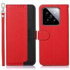 For Xiaomi 14 Pro KHAZNEH Litchi Texture Leather RFID Phone Case(Red) - 1