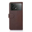For Xiaomi Poco F6 Pro KHAZNEH Litchi Texture Leather RFID Phone Case(Brown) - 3