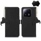 For Xiaomi 13 Genuine Leather Magnetic RFID Leather Phone Case(Black) - 1