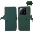For Xiaomi 13 Genuine Leather Magnetic RFID Leather Phone Case(Green) - 1