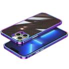 For iPhone 14 Pro Max Carbon Brazed Stainless Steel Ultra Thin Protective Phone Case(Colorful) - 1