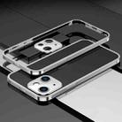 For iPhone 14 Plus Electroplated Glossy Stainless Steel Phone Case(Silver) - 1