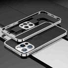 For iPhone 14 Pro Electroplated Glossy Stainless Steel Phone Case(Silver) - 1