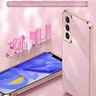 For Samsung Galaxy S21+ 5G XINLI Straight Edge 6D Electroplate TPU Phone Case(Pink) - 5