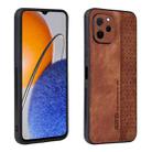 For Huawei Enjoy 50z / nova Y61 AZNS 3D Embossed Skin Feel Phone Case(Brown) - 1