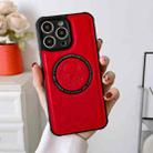 For iPhone 13 Astronaut MagSafe Leather Phone Case(Red) - 1