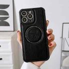 For iPhone 12 Pro Astronaut MagSafe Leather Phone Case(Black) - 1