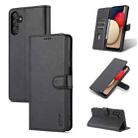 For Samsung Galaxy A14 5G AZNS Skin Feel Calf Texture Flip Leather Phone Case(Black) - 1