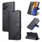 For Huawei Enjoy 50z / nova Y61 AZNS Sheepskin Texture Flip Leather Phone Case(Black) - 1