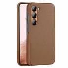 For Samsung Galaxy S23 5G DUX DUCIS Grit Series Leather Texture Phone Case(Brown) - 1