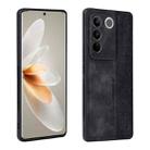 For vivo S16/S16 Pro AZNS 3D Embossed Skin Feel Phone Case(Black) - 1