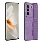 For vivo S16e AZNS 3D Embossed Skin Feel Phone Case(Purple) - 1