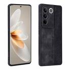 For vivo S16e AZNS 3D Embossed Skin Feel Phone Case(Black) - 1
