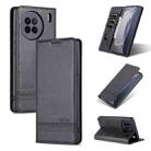 For vivo X90 AZNS Magnetic Calf Texture Flip Leather Phone Case(Black) - 1