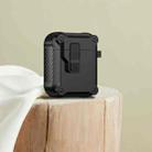 For AirPods 1 / 2 Eagle Shockproof Earphone Protective Case with Switch(Black) - 1