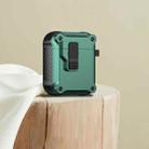 For AirPods 1 / 2 Eagle Shockproof Earphone Protective Case with Switch(Green) - 1