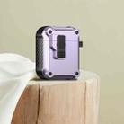 For AirPods 1 / 2 Eagle Shockproof Earphone Protective Case with Switch(Purple) - 1