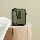 For AirPods 1 / 2 Eagle Shockproof Earphone Protective Case with Switch(Army Green) - 1