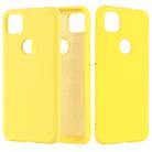 For Google Pixel 4a Pure Color Liquid Silicone Shockproof Full Coverage Case(Yellow) - 1