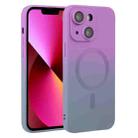 For iPhone 13 Liquid TPU Silicone Gradient MagSafe Phone Case(Purple) - 1