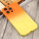 For iPhone 13 Pro Liquid TPU Silicone Gradient MagSafe Phone Case(Orange Yellow) - 2
