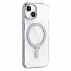 For iPhone 13 Skin Feel MagSafe Shockproof Phone Case with Holder(White) - 1