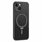 For iPhone 13 Skin Feel MagSafe Shockproof Phone Case with Holder(Black) - 1