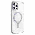 For iPhone 12 Pro Max Skin Feel MagSafe Shockproof Phone Case with Holder(White) - 1