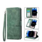 For iPhone 14 Dierfeng Dream Line TPU + PU  Leather Phone Case(Green) - 1