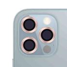 For iPhone 12 Pro Max CD Texture Metal Lens Tempered Film(Pink) - 1