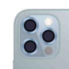 For iPhone 12 Pro Max CD Texture Metal Lens Tempered Film(Sierra Blue) - 1