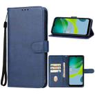 For Motorola Moto E13 Leather Phone Case(Blue) - 1