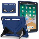 For iPad 9.7 2018/2017 / Pro 9.7 2016 / Air 2 Silicone + PC Shockproof Protective Tablet Case(Navy Blue+Black) - 1