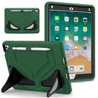 For iPad 9.7 2018/2017 / Pro 9.7 2016 / Air 2 Silicone + PC Shockproof Protective Tablet Case(Green+Black) - 1