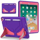 For iPad 9.7 2018/2017 / Pro 9.7 2016 / Air 2 Silicone + PC Shockproof Protective Tablet Case(Purple+Rose) - 1