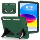 For iPad 10th Gen 10.9 2022 Silicone + PC Shockproof Protective Tablet Case(Green+Black) - 1