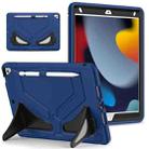 For iPad 10.2 2021 / 2020 / 2019 Silicone + PC Shockproof Protective Tablet Case(Navy Blue+Black) - 1