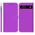 For Google Pixel 7a Imitated Mirror Surface Flip Leather Phone Case(Purple) - 1