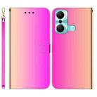 For Infinix Hot 20 Play Imitated Mirror Surface Flip Leather Phone Case(Gradient Color) - 1