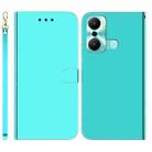 For Infinix Hot 20 Play Imitated Mirror Surface Flip Leather Phone Case(Mint Green) - 1