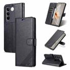 For Vivo S16e AZNS Sheepskin Texture Flip Leather Phone Case(Black) - 1