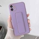 For iPhone 14 Pro Max Electroplated Wrist Holder Phone Case(Purple) - 1