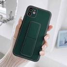 For iPhone 14 Pro Electroplated Wrist Holder Phone Case(Dark Green) - 1