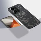 For Xiaomi Redmi Note 13 Pro+ Armor Clear TPU Hard PC Phone Case(Matte Black) - 1