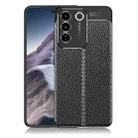 For vivo S16e Litchi Texture TPU Phone Case(Black) - 1