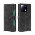 For Xiaomi 13 Pro Skin Feel Magnetic Buckle Leather Phone Case(Black) - 1